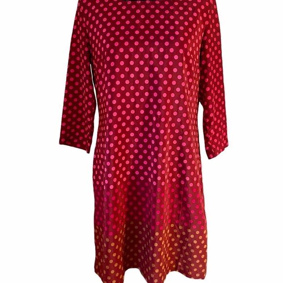 Old Navy Perfect Polka Dot 3/4 Sleeve Lined Shift Dress - Picture 3 of 3